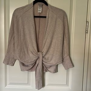 EUC Chico’s front tie cardigan, camel, Sz 0P